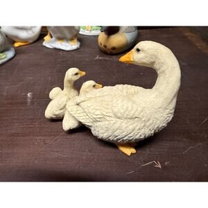 Vintage 1988 Castagna Goose with 2 Goslings